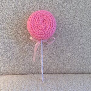 Yarn Lollipop Ornament - Pink